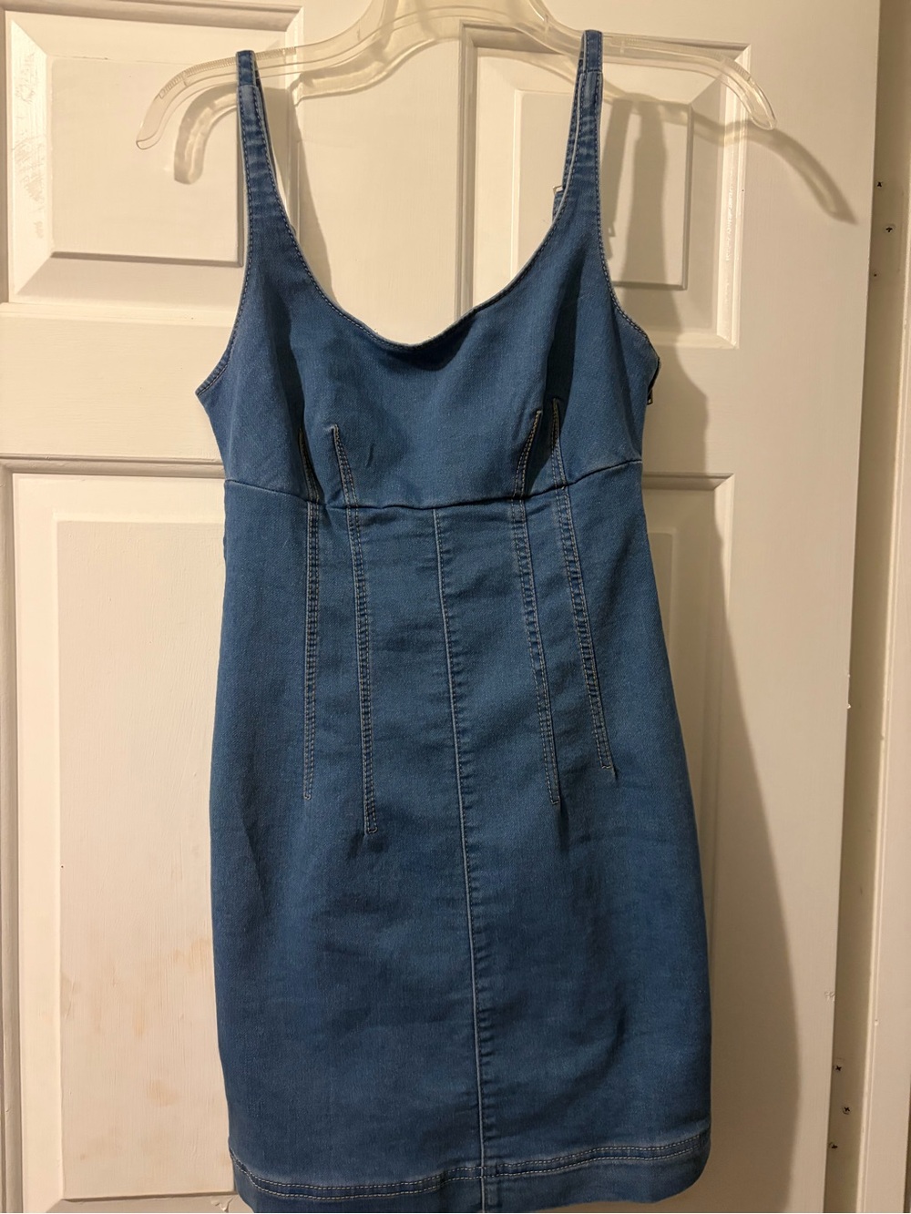 No Boundaries Blue Denim Mini Dress